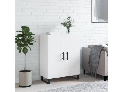 vidaXL Příborník bílý s vysokým leskem 69,5x34x90 cm kompozitní dřevo