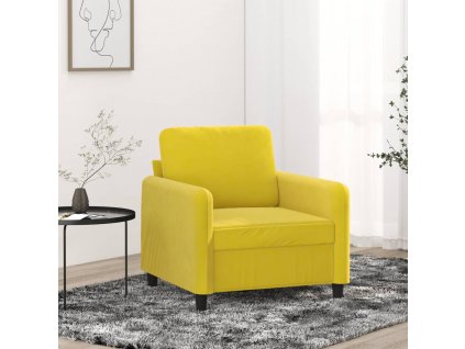 vidaXL Křeslo žluté 60 cm samet