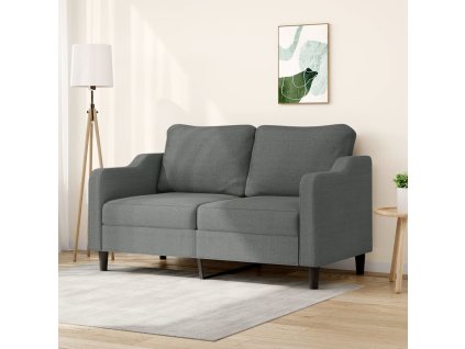 vidaXL 2místná pohovka tmavě šedá 140 cm textil