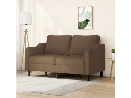 vidaXL 2místná pohovka hnědá 140 cm textil