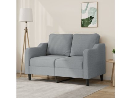 vidaXL 2místná pohovka světle šedá 120 cm textil