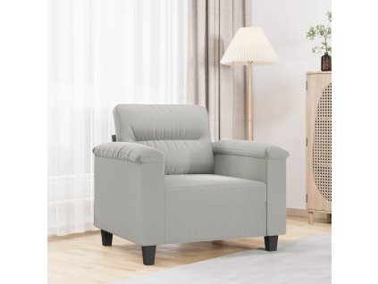 vidaXL Křeslo světle šedé 60 cm tkanina z mikrovlákna