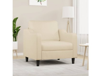 vidaXL Křeslo krémové 60 cm textil