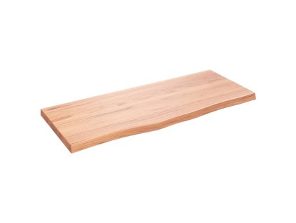 vidaXL Nástěnná police hnědá 100x40x(2-4)cm ošetřený masivní dub