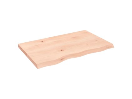 vidaXL Nástěnná police 80x50x(2-4) cm neošetřené masivní dubové dřevo