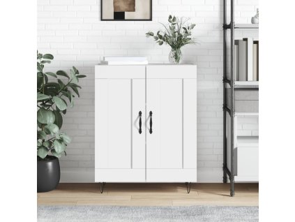 vidaXL Příborník bílý s vysokým leskem 69,5x34x90 cm kompozitní dřevo