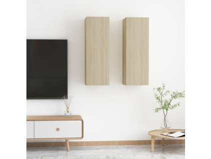 vidaXL TV stolky 2 ks dub sonoma 30,5x30x90 cm kompozitní dřevo
