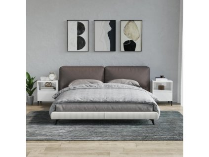 vidaXL Noční stolky 2 ks bílé s vysokým leskem 40x35x50 cm