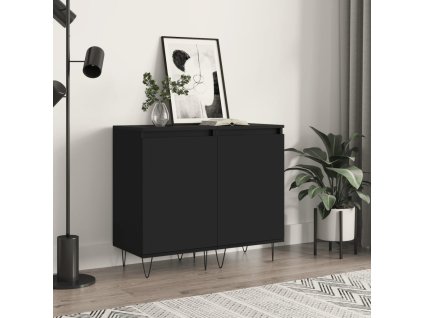 vidaXL Příborníky 2 ks černé 40 x 35 x 70 cm kompozitní dřevo