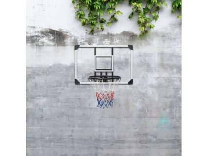 vidaXL Basketbalový koš s průhlednou deskou 90x60x2,5 cm polykarbonát