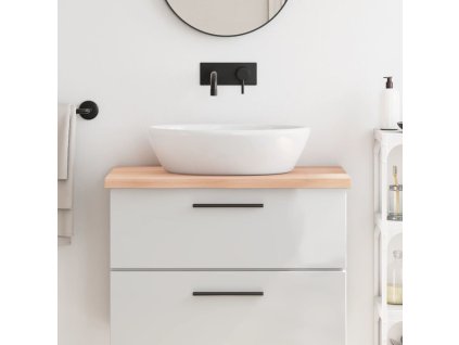 vidaXL Koupelnová deska 80x50x(2-4) cm neošetřené masivní dřevo