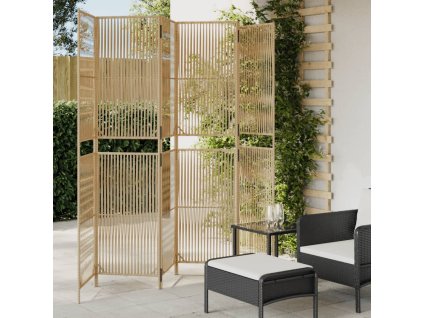 vidaXL Dělicí stěna 6 panelů béžová polyratan