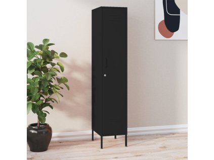 vidaXL Uzamykatelná skříň černá 35 x 46 x 180 cm ocel