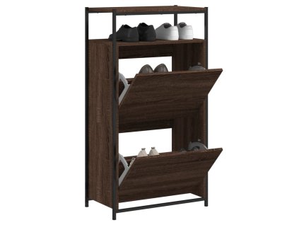 vidaXL Botník hnědý dub 60 x 34 x 112 cm kompozitní dřevo