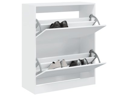 vidaXL Botník bílý 80 x 34 x 96,5 cm kompozitní dřevo