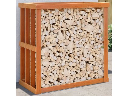 vidaXL Venkovní stojan na dřevo voskově hnědý 109x52x106 cm borovice
