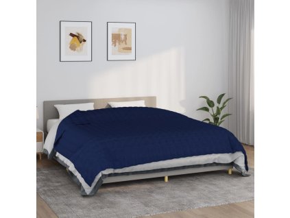 vidaXL Zátěžová deka modrá 220 x 260 cm 15 kg textil