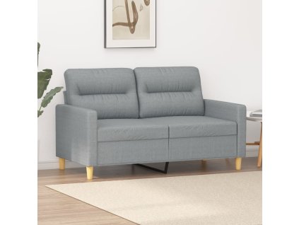 vidaXL 2místná pohovka světle šedá 120 cm textil