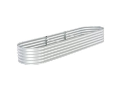 vidaXL Vyvýšený záhon 320 x 80 x 44 cm pozinkovaná ocel stříbrný