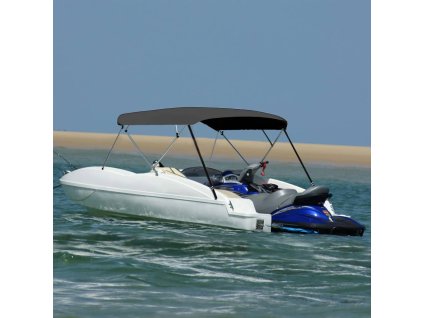 vidaXL Bimini stříška se 4 oblouky antracitová 243x(230–244)x137 cm