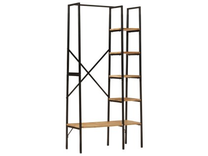 vidaXL Stojan na oblečení s policemi 90x40x190 cm mangovník a železo