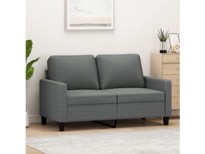 vidaXL 2místná pohovka tmavě šedá 120 cm textil