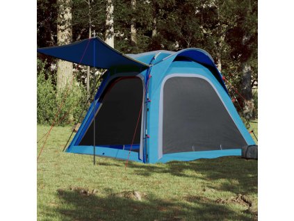 vidaXL Kempingový stan pro 4 osoby modrý rychloupínací nepromokavý