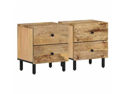 vidaXL Noční stolky 2 ks 40 x 33 x 46 cm masivní mangovníkové dřevo