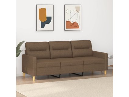 vidaXL 3místná pohovka hnědá 180 cm textil