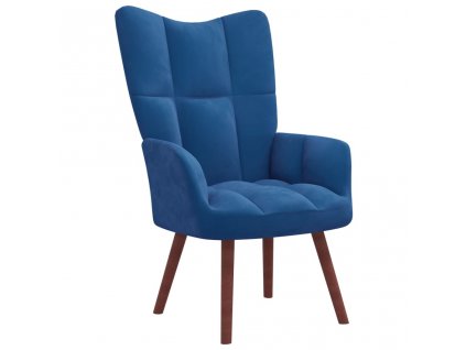 vidaXL Relaxační křeslo modré samet