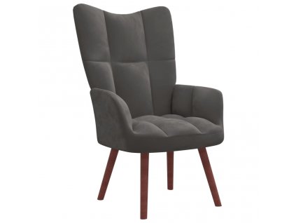 vidaXL Relaxační křeslo tmavě šedé samet