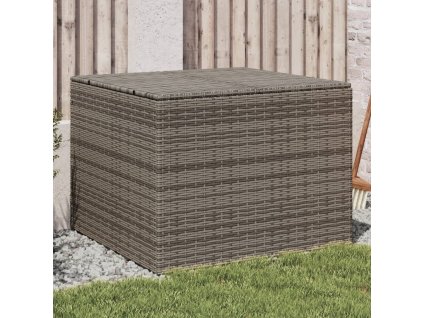 vidaXL Zahradní úložný box šedý 291 l polyratan