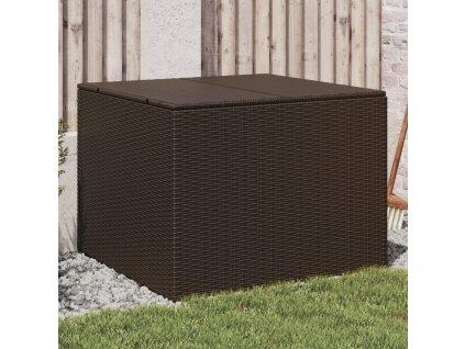 vidaXL Zahradní úložný box hnědý 291 l polyratan