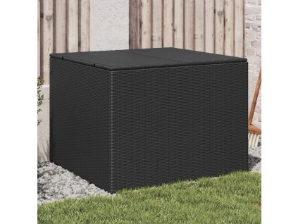 vidaXL Zahradní úložný box černý 291 l polyratan