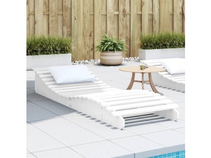 vidaXL Zahradní lehátko bílé 205 x 60 x 31,5 cm masivní borové dřevo