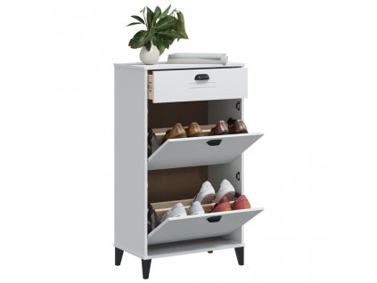 vidaXL Botník VIKEN bílý kompozitní dřevo