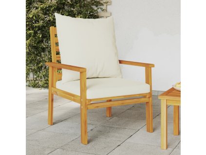 vidaXL Zahradní židle 2 ks s poduškou masivní akáciové dřevo