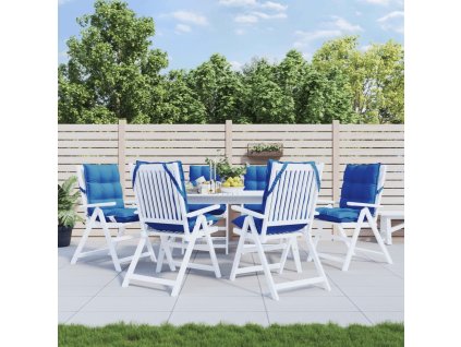 vidaXL Podušky na židli s nízkým opěradlem 6 ks královsky modré oxford