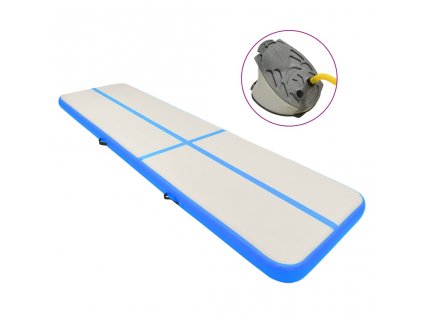 vidaXL Nafukovací žíněnka s pumpou 800 x 100 x 15 cm PVC modrá