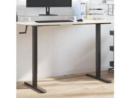 vidaXL Rám stojacího stolu černý (94–135) x 60 x (70–114) cm ocel