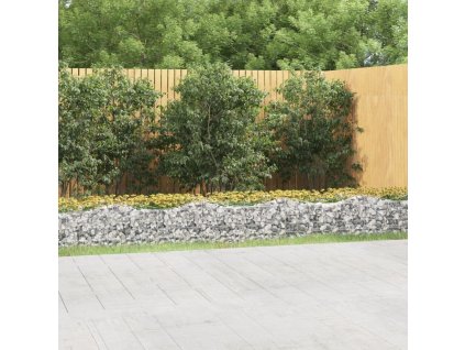 vidaXL Klenutý gabion vyvýšený záhon 600x100x50 cm pozinkované železo