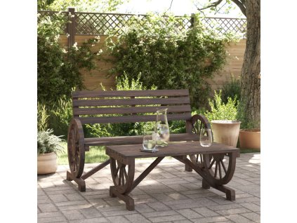 vidaXL 2dílná zahradní sedací souprava masivní jedlové dřevo