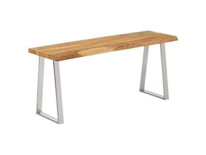 vidaXL Lavice s živou hranou 105 cm masivní akáciové dřevo