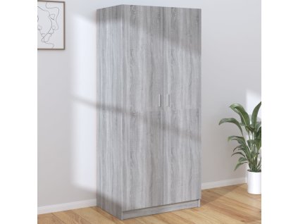 vidaXL Šatní skříň šedá sonoma 80 x 52 x 180 cm kompozitní dřevo