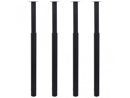 vidaXL Teleskopické nohy ke stolu 4 ks černé 710 mm–1 100 mm