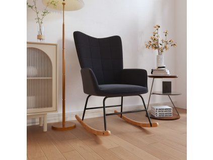 vidaXL Houpací křeslo černé textil