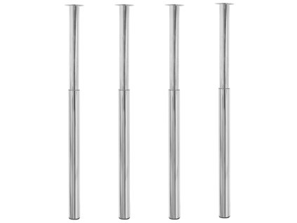 vidaXL Teleskopické nohy ke stolu 4 ks chrom 710 mm–1 100 mm