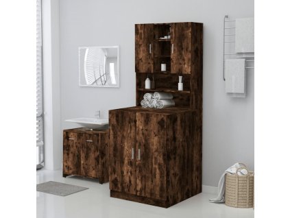 vidaXL Skříňka nad pračku kouřový dub 71 x 71,5 x 91,5 cm