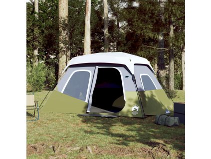 vidaXL Rodinný stan s LED pro 6 osob světle modrý rychloupínací