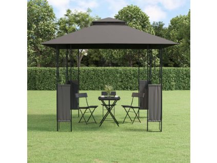 vidaXL Altán se střechou antracitový 300 x 300 x 270 cm ocel